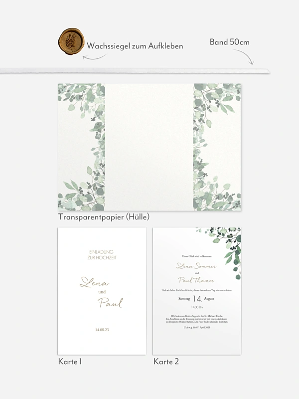 Hochzeitseinladung All The Greenery