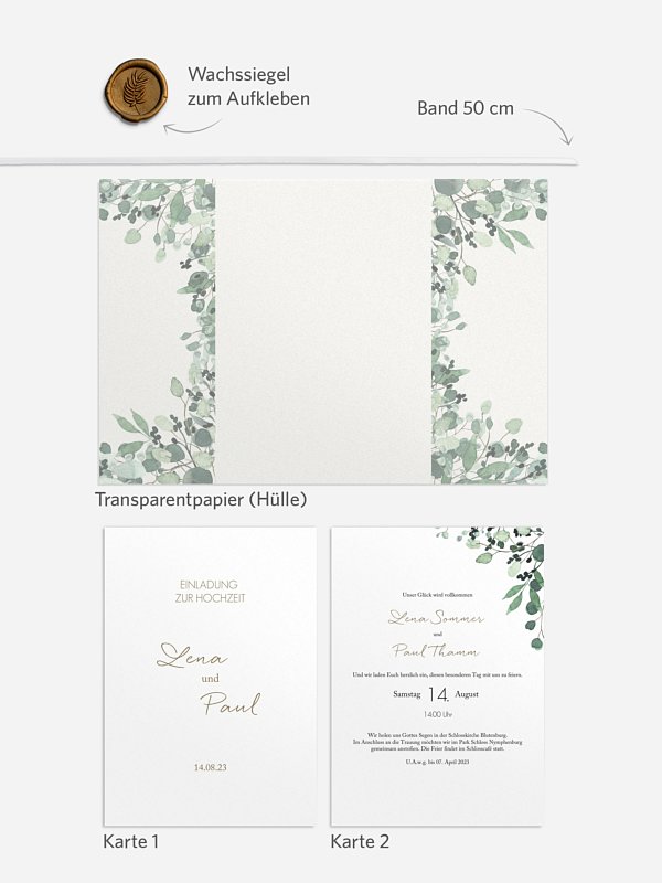 Hochzeitseinladung All The Greenery