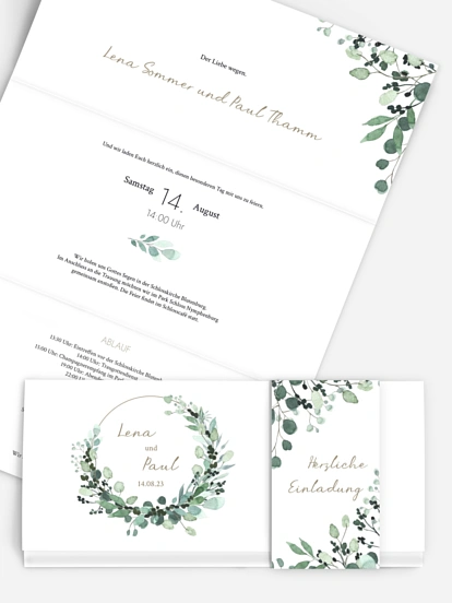 Hochzeitseinladung All The Greenery