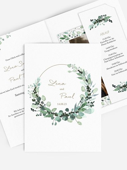 Hochzeitseinladung All The Greenery