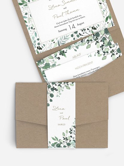 Hochzeitseinladung All The Greenery