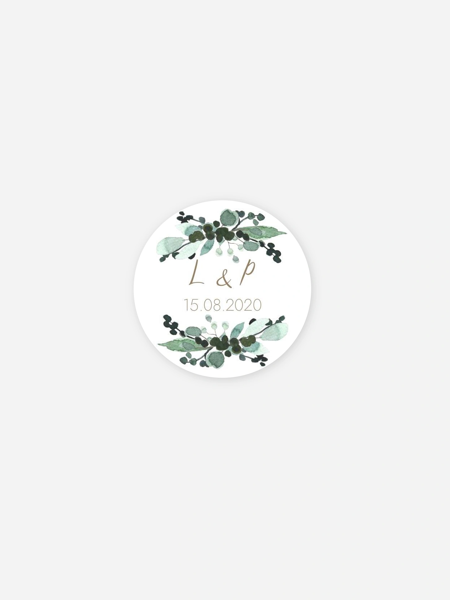 Geschenkaufkleber Hochzeit All The Greenery