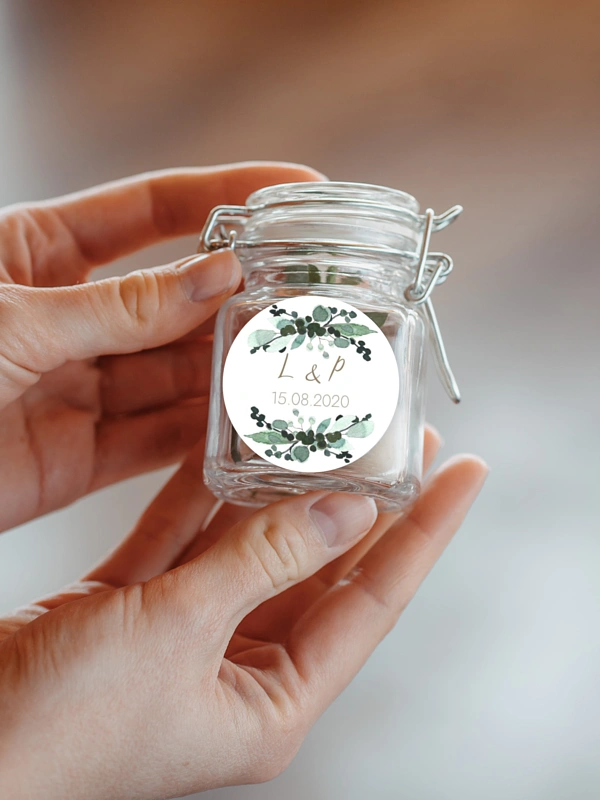 Geschenkaufkleber Hochzeit All The Greenery