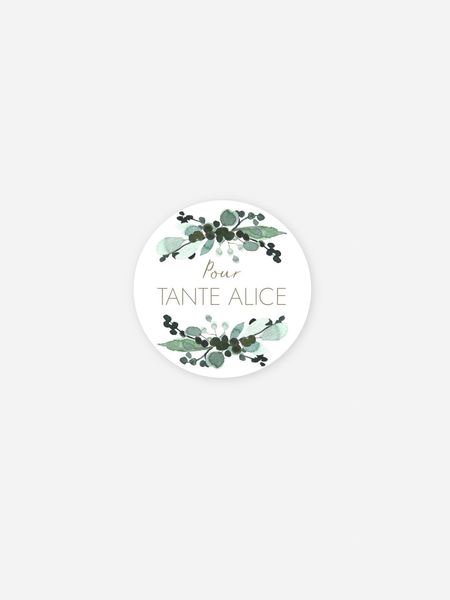 Étiquette cadeau individuelle All The Greenery