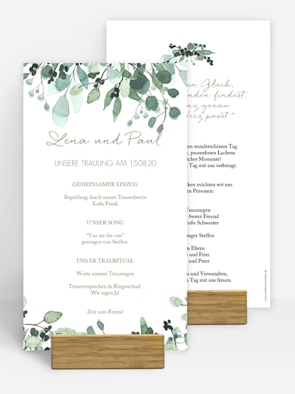 Kirchenheft Hochzeit All The Greenery