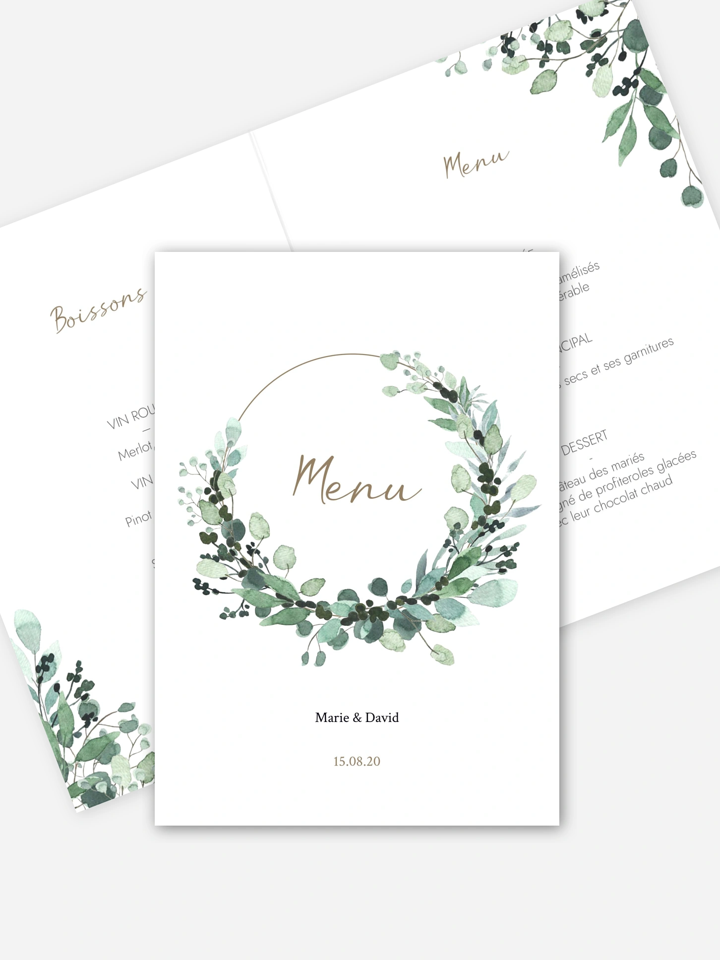 Menu mariage All The Greenery
