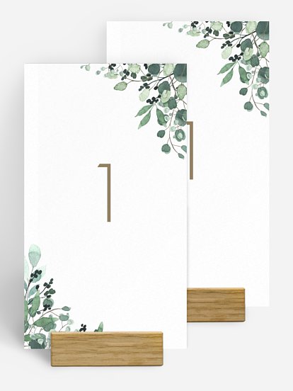 Tischnummer All The Greenery