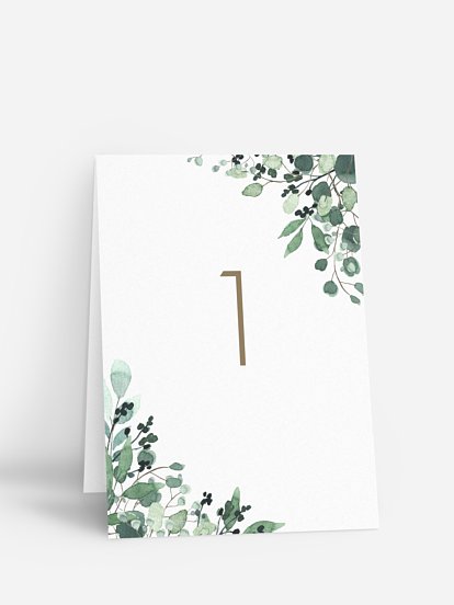 Tischnummer All The Greenery