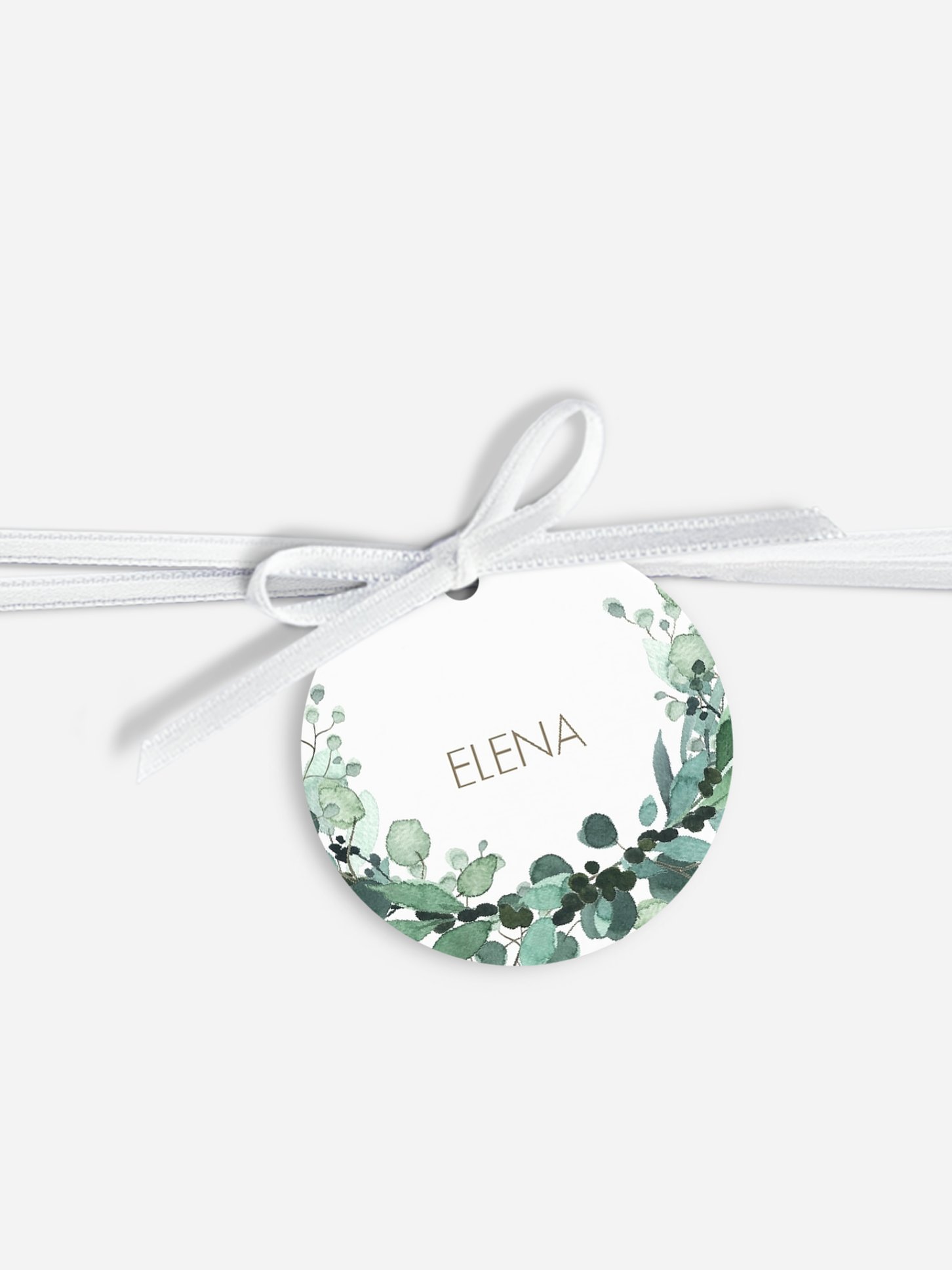 Anhänger mit Band zur Hochzeit personalisiert All The Greenery