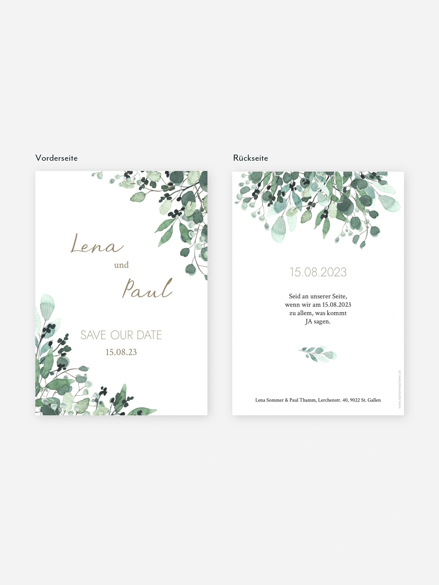 Save-the-Date Karte All The Greenery