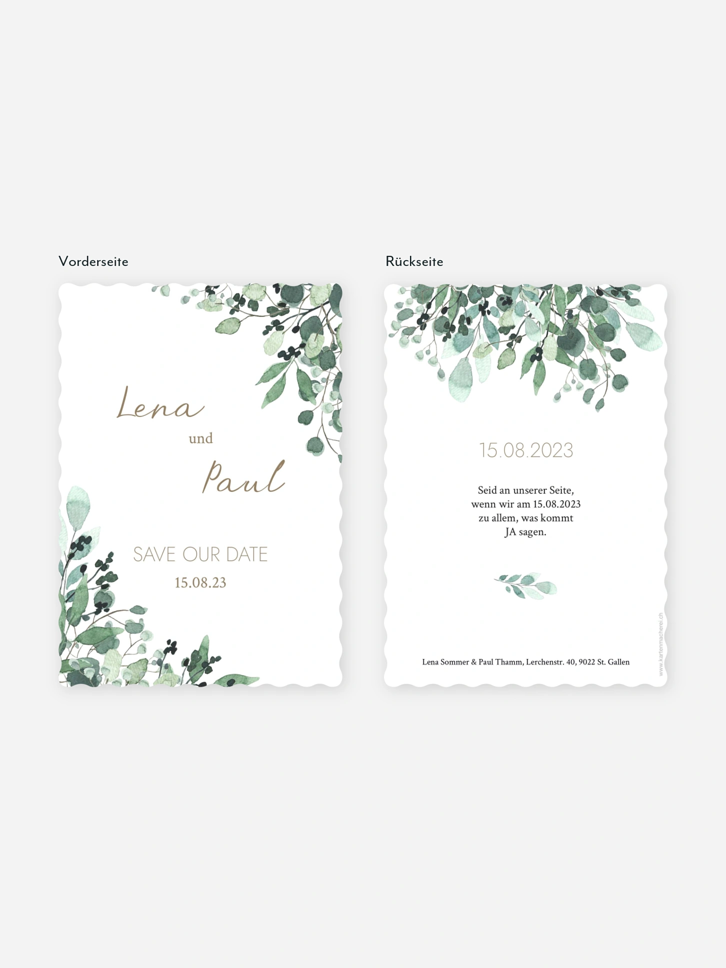 Save-the-Date Karte All The Greenery