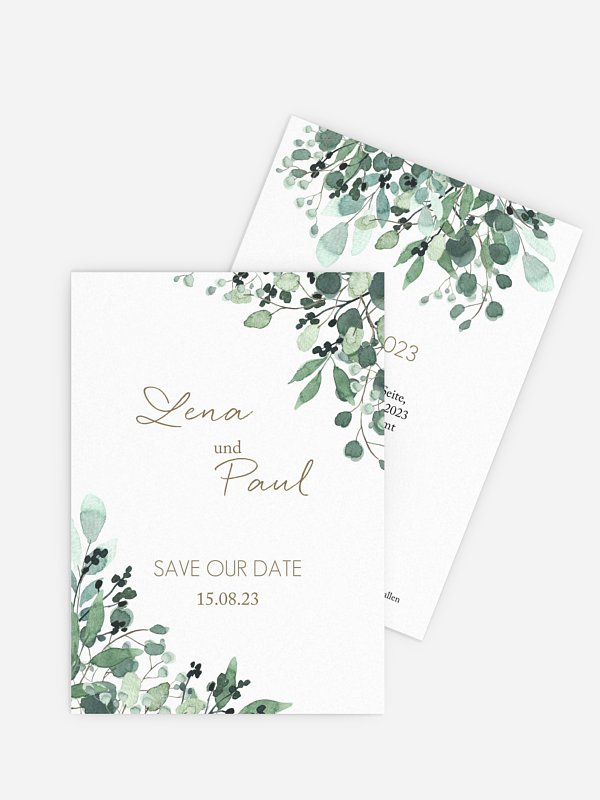 Save-the-Date Karte All The Greenery