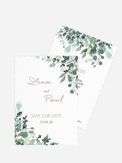Save-the-Date Karte All The Greenery