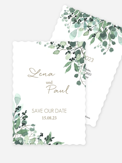 Save-the-Date Karte All The Greenery