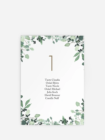 Sitzplan Kreativ All The Greenery