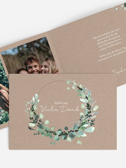 Danksagung Konfirmation All The Greenery