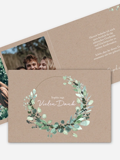 Danksagung Konfirmation All The Greenery