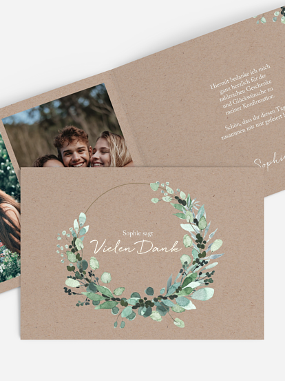 Danksagung Konfirmation All The Greenery