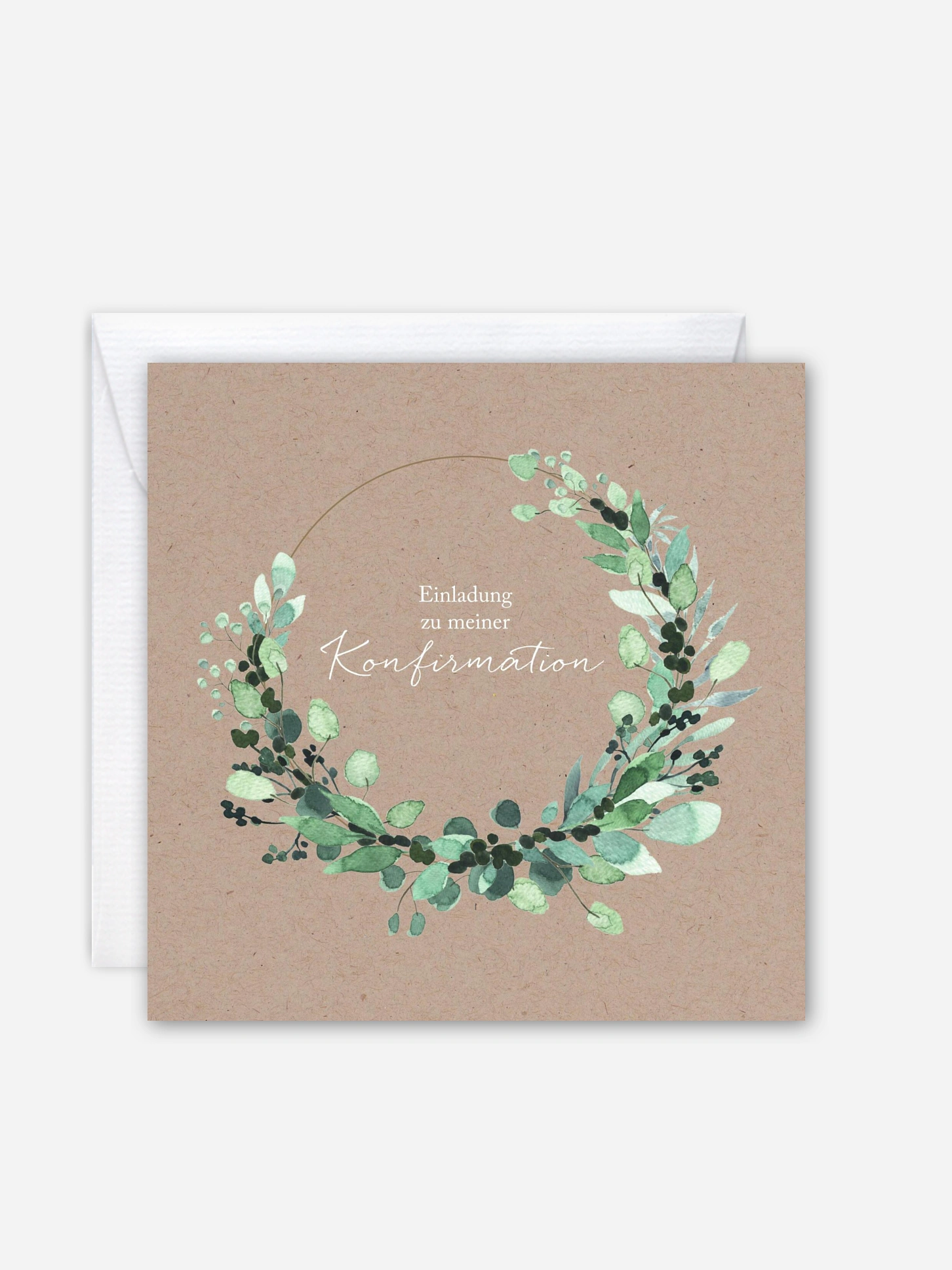Konfirmationseinladung All The Greenery