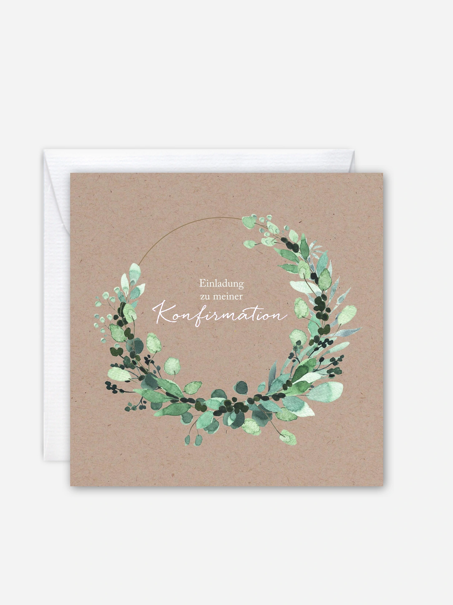Konfirmationseinladung All The Greenery