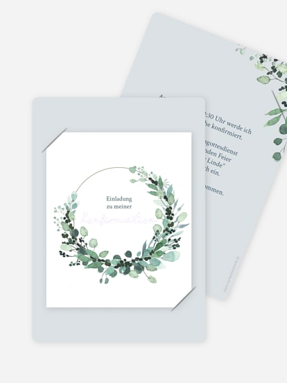 Konfirmationseinladung All The Greenery