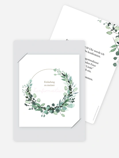 Konfirmationseinladung All The Greenery
