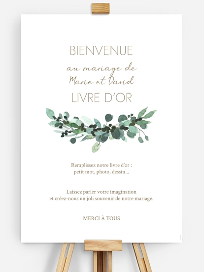 Affiche livre d'or mariage All The Greenery