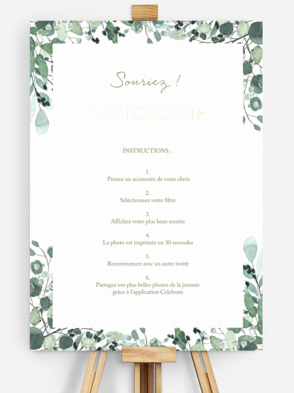 Affiche photobooth mariage All The Greenery
