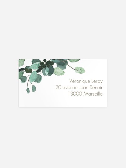 étiquette destinataire anniversaire All The Greenery