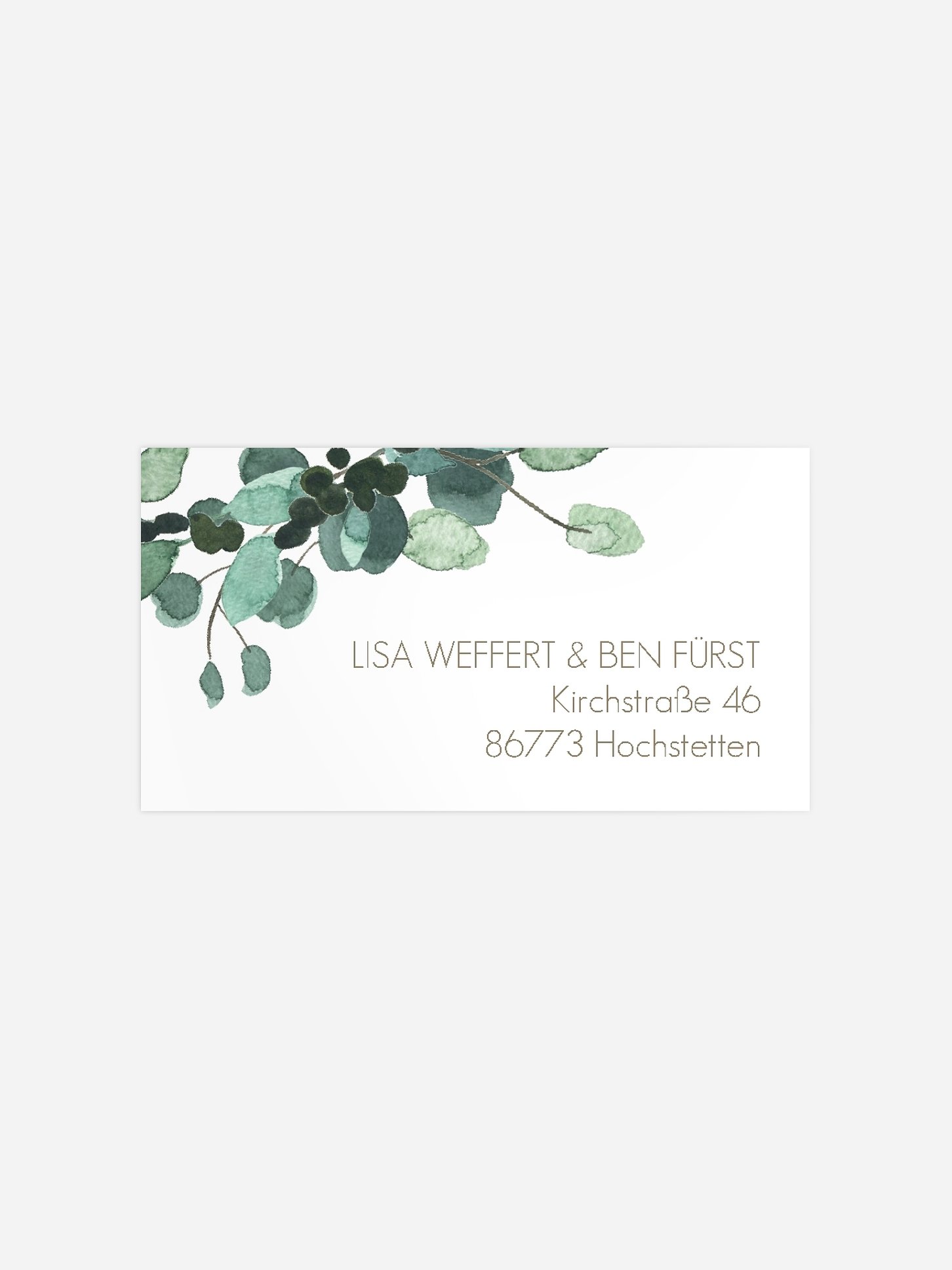 Empfängeraufkleber Konfirmation und Kommunion All The Greenery
