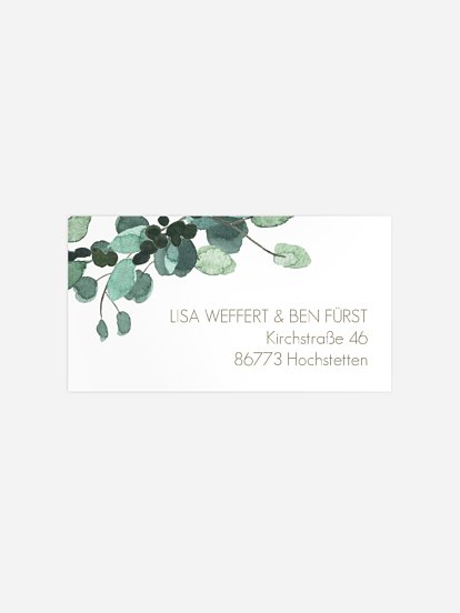 Empfängeraufkleber Konfirmation und Kommunion All The Greenery