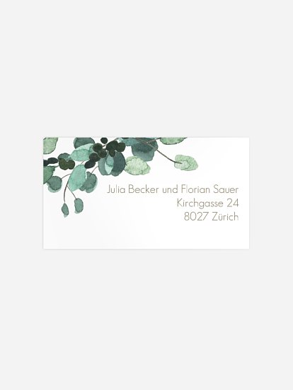 Empfängeraufkleber Party All The Greenery