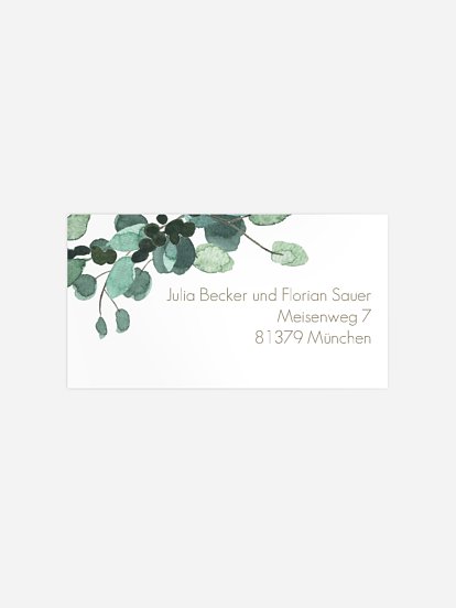 Empfängeraufkleber Party All The Greenery