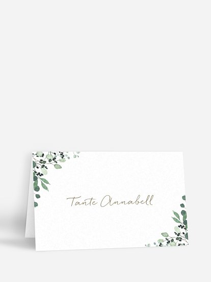 Tischkarte Taufe All The Greenery