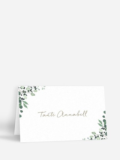 Tischkarte Taufe All The Greenery