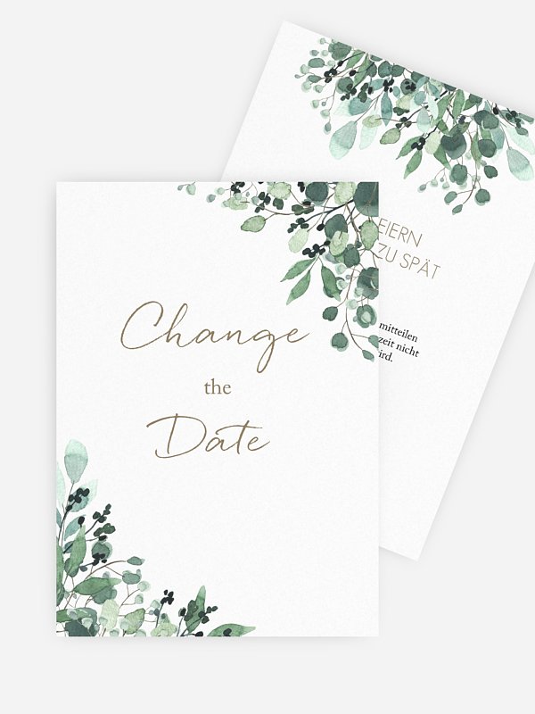 Change-the-Date Karte All The Greenery