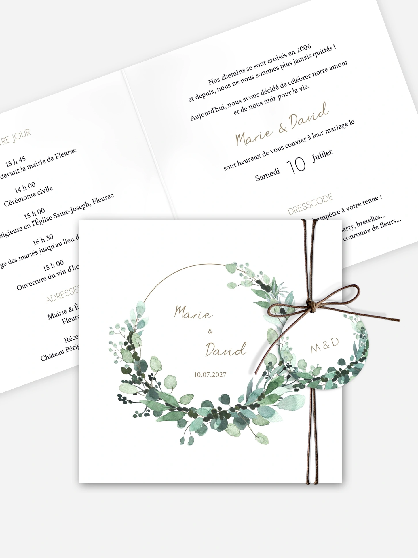Faire-part de mariage All The Greenery