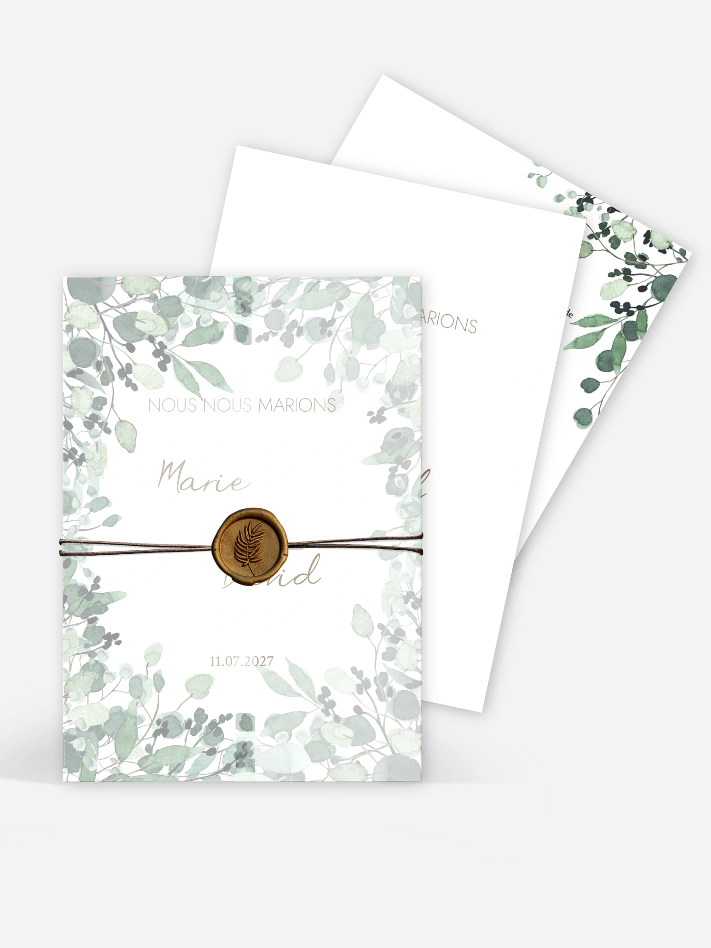 Faire-part de mariage All The Greenery