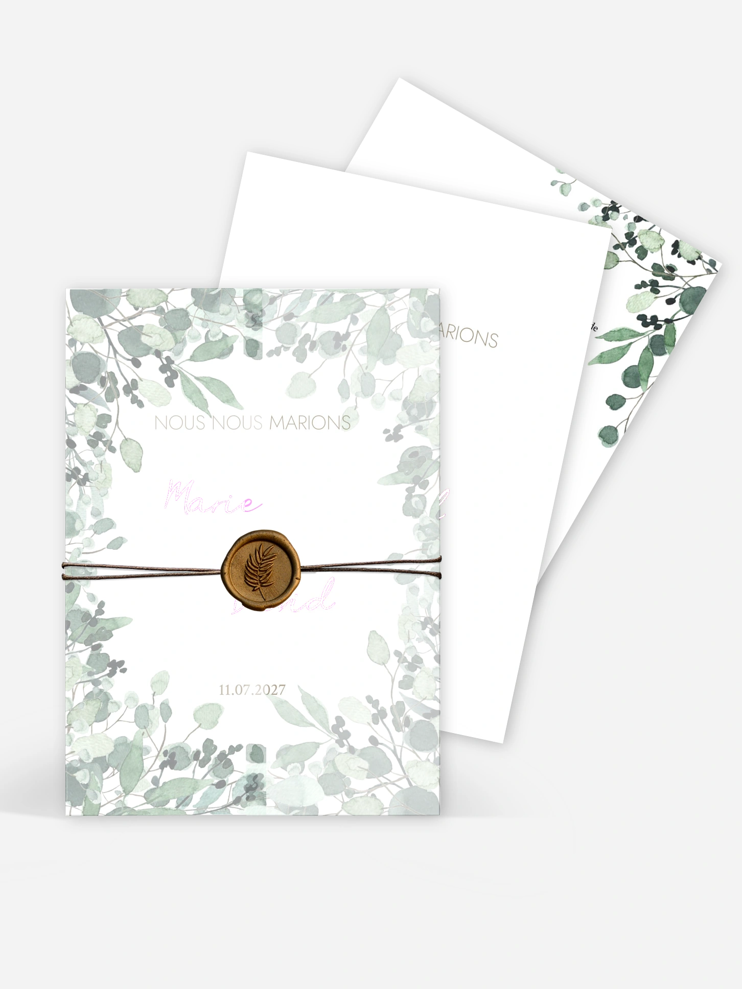 Faire-part de mariage All The Greenery