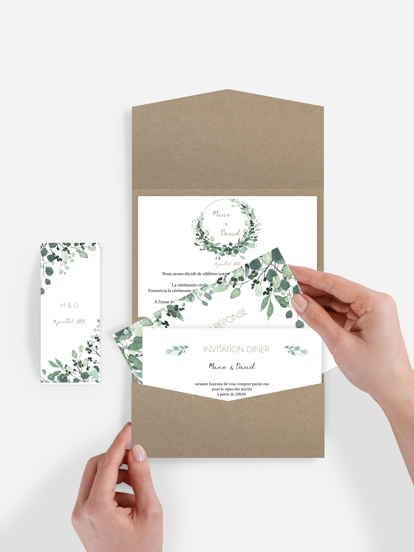 Faire-part de mariage All The Greenery