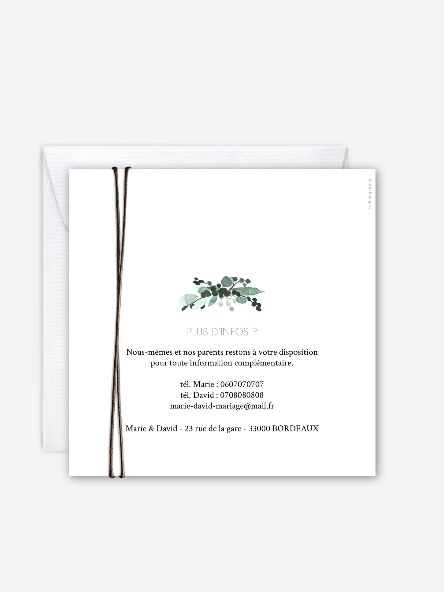Faire-part de mariage All The Greenery
