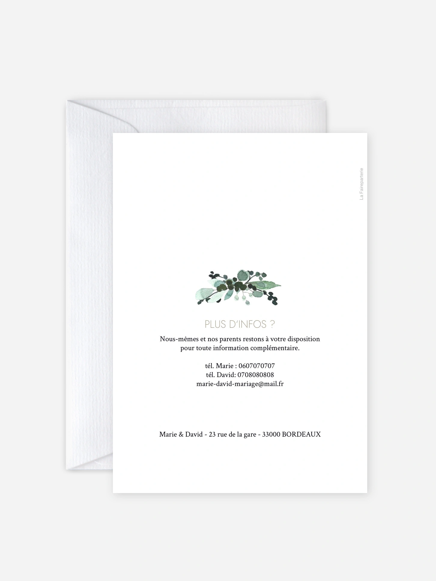 Faire-part de mariage All The Greenery