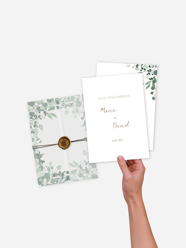 Faire-part de mariage All The Greenery