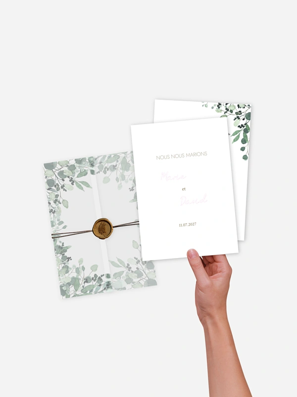 Faire-part de mariage All The Greenery