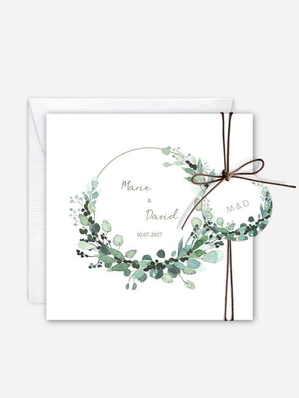 Faire-part de mariage All The Greenery