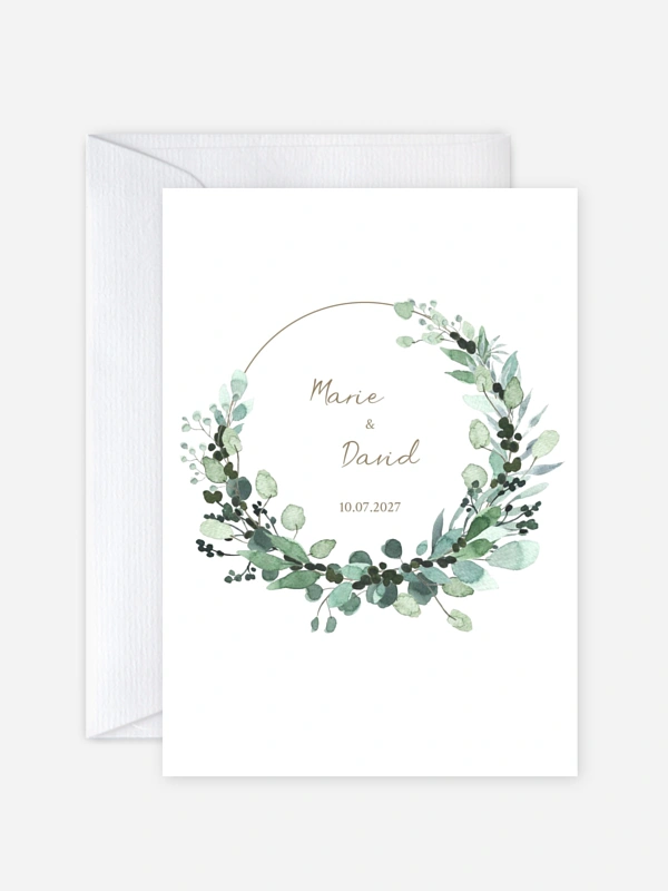 Faire-part de mariage All The Greenery