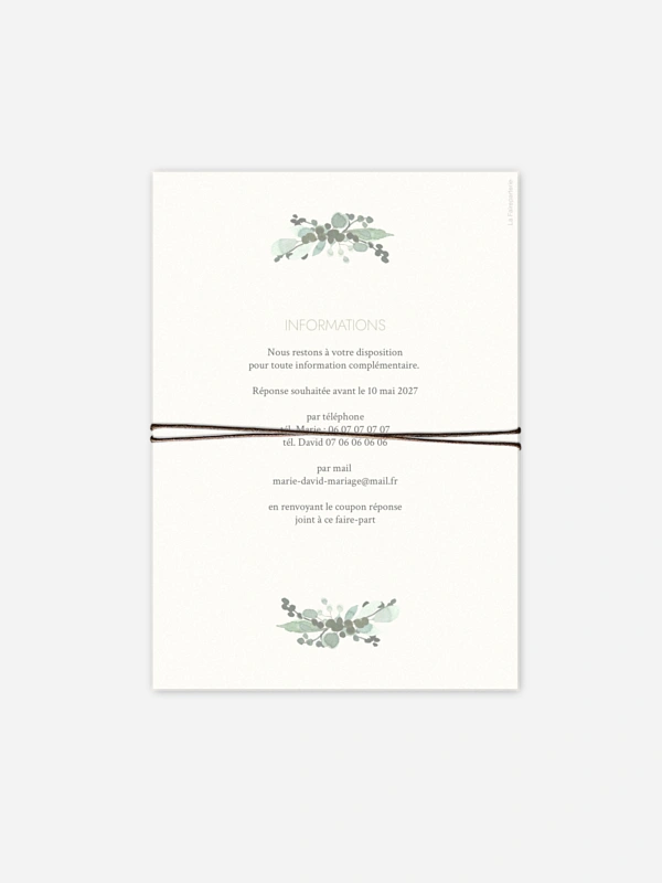 Faire-part de mariage All The Greenery