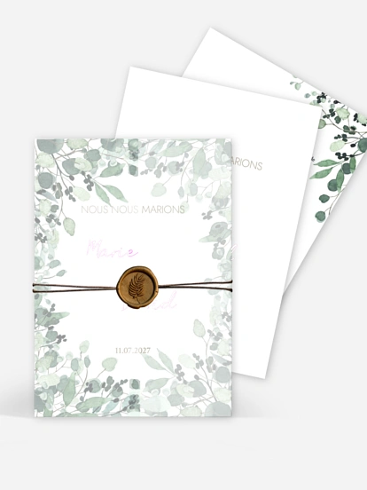 Faire-part de mariage All The Greenery