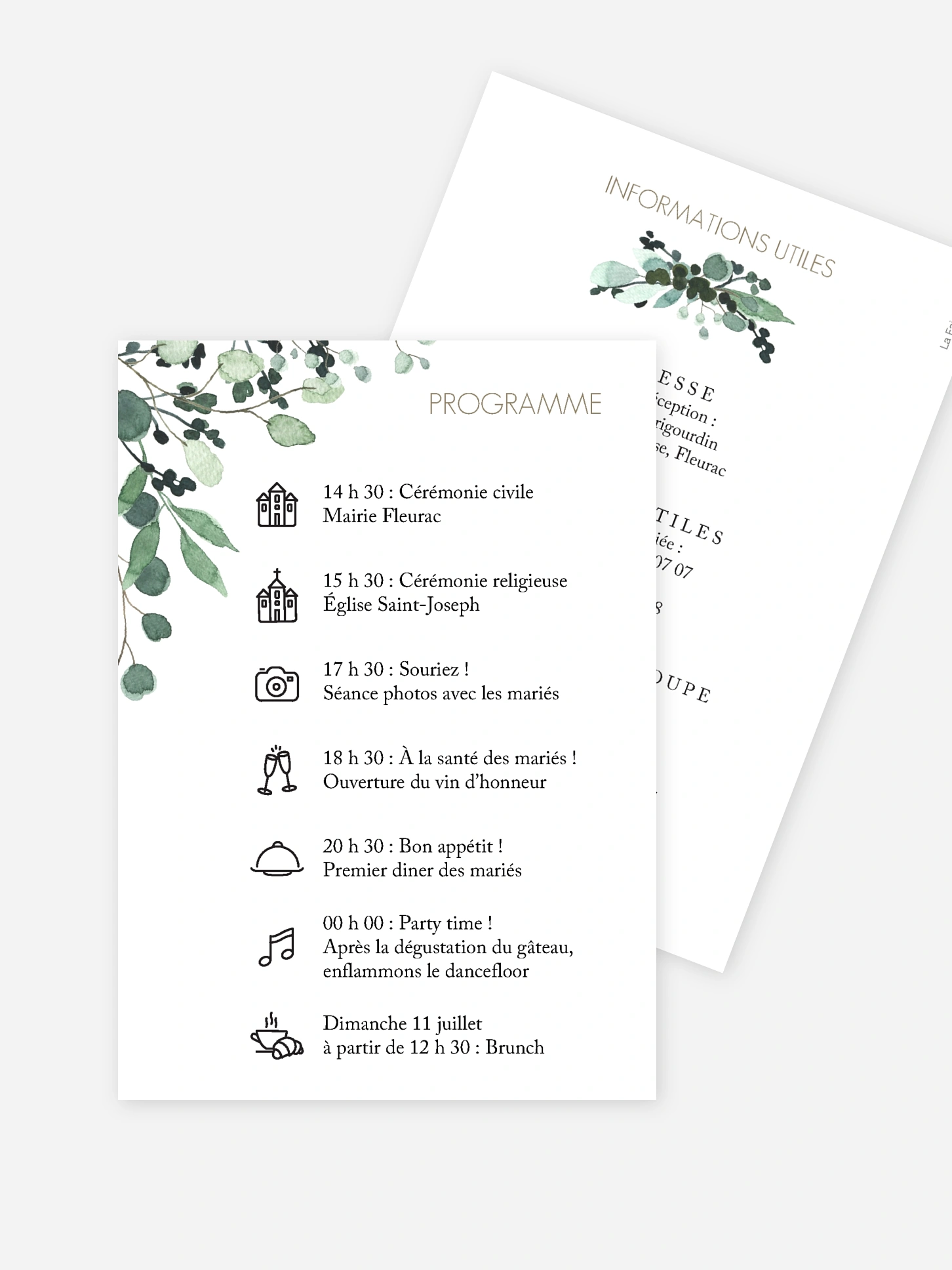 Programme mariage All The Greenery