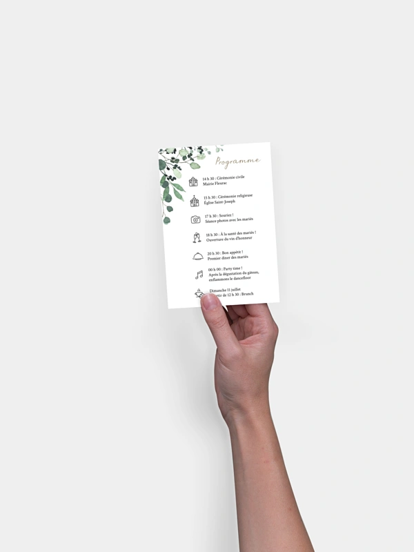 Programme mariage All The Greenery